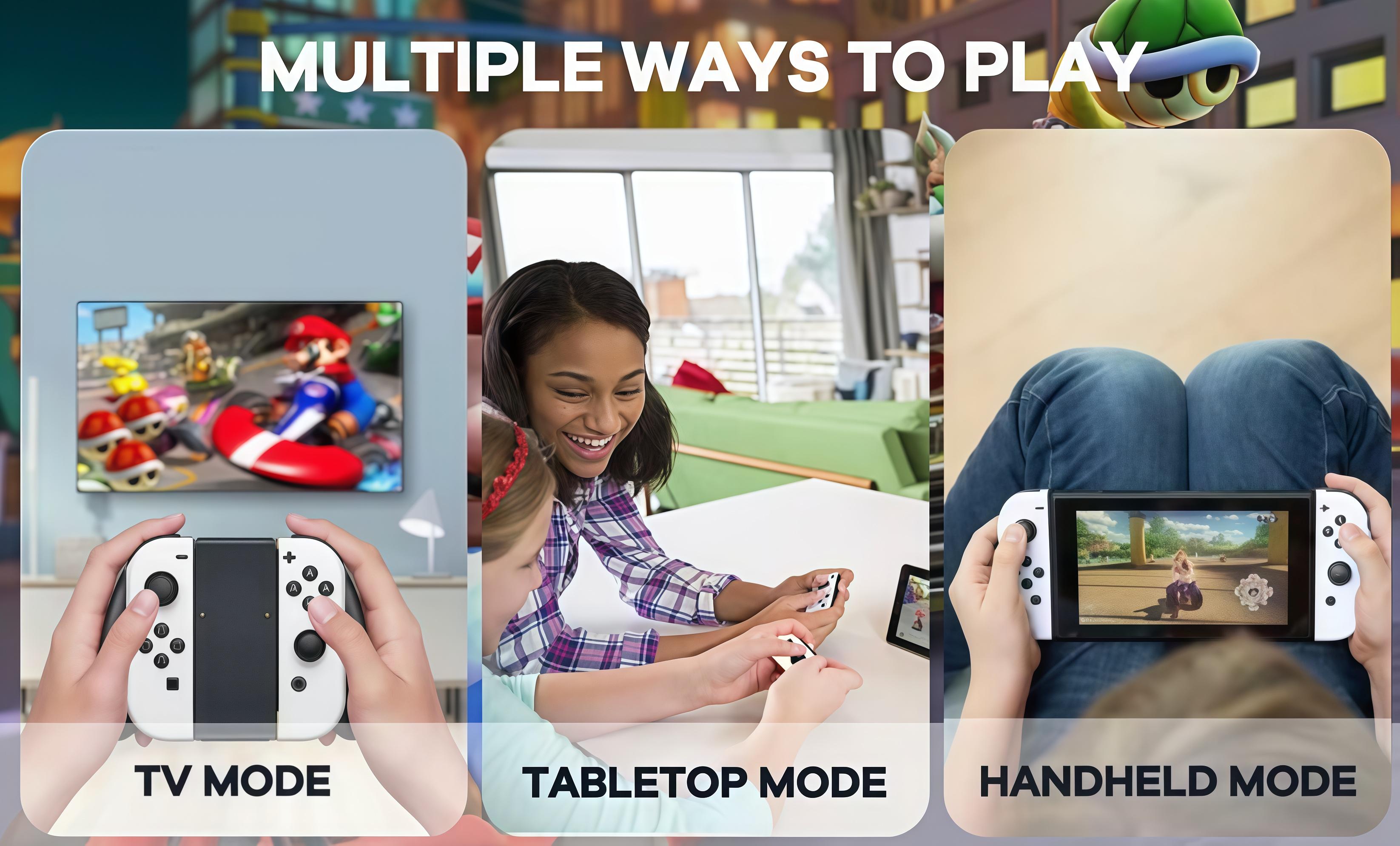 MOVONE Replacement Controller for Switch Lite/OLED Supports Dual Vibration 6-Axis Gyro Wake-up Motion Controls Screenshot L/R Buttons Enhance Gaming Experience