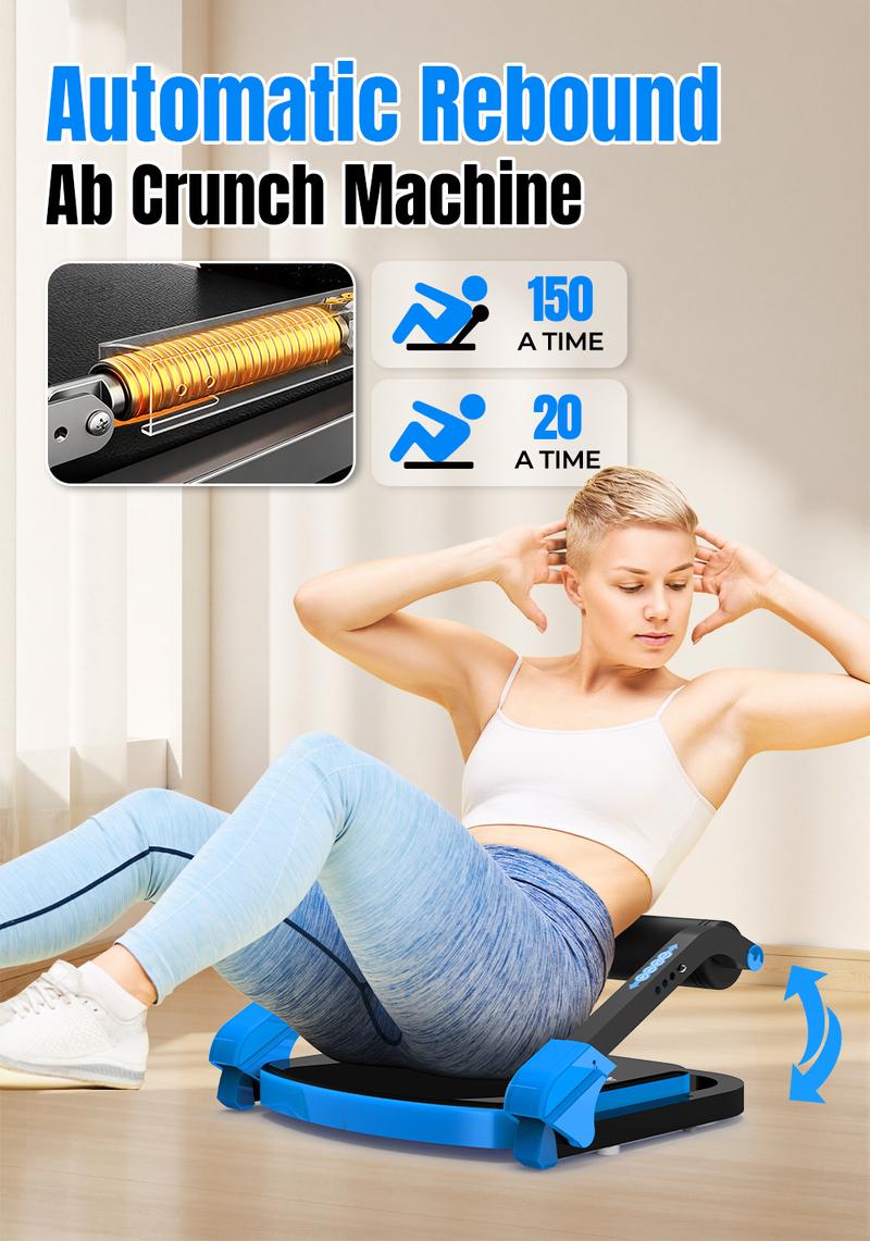RELIFE REBUILD YOUR LIFE Ab Trainer Sit-up Machine, Ab Crunch Equipment for Core Workout, Home Gym Abdominal Crunch & Roll-Up Exercise Machine 330LBS