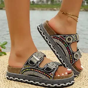 Women's Cork Footbed Slide Sandals Comfortable Arch Support Flat Beach Pool Slides for Women Outdoor Walking Spring Summer Casual Footwear SpringStatements