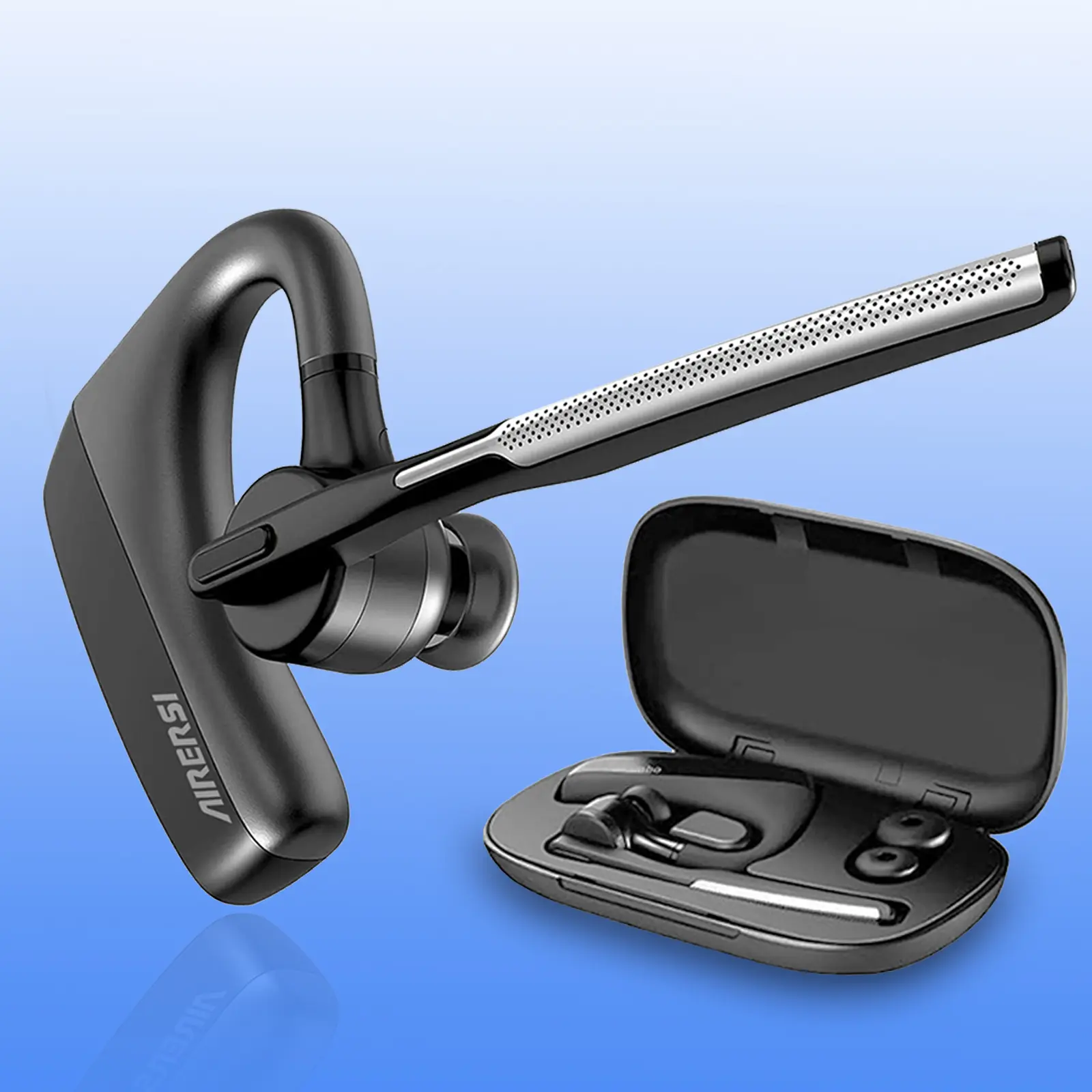 Wireless Noise-Cancelling In-Ear Headset for Truck Drivers - Adjustable Noise Cancellation, Bluetooth Audio, Dual Mic, Handsfree Calling, Waterproof Design, Cable Management, Multifunctional Earbuds, Wearable Tech, Comfortable Fit