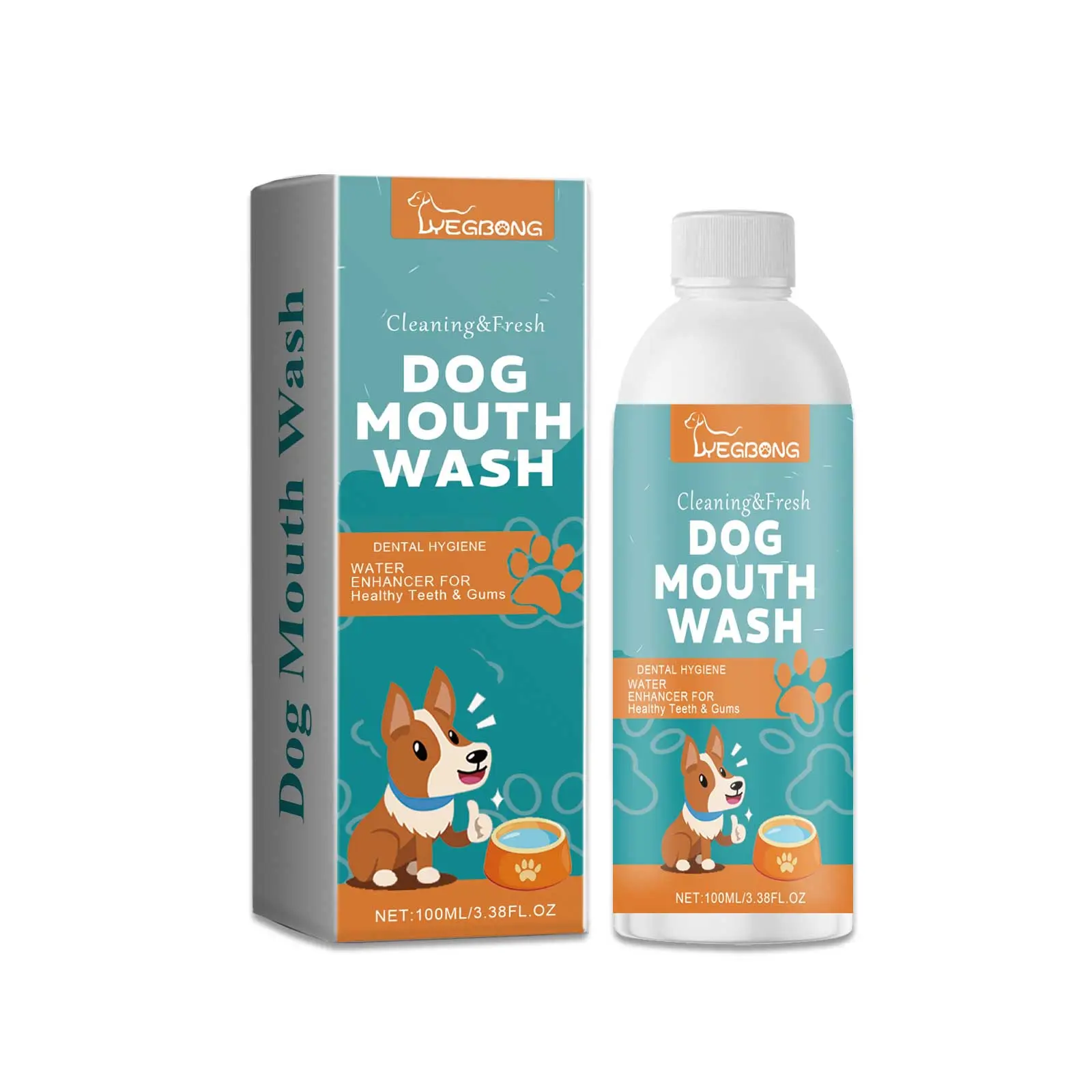 Dog Oral Care Liquid - Large & Small Breed Friendly Dental Care Water Additive for Brush-Free Cleaning, Plaque Removal, Fresh Breath, Healthy Teeth & Gums