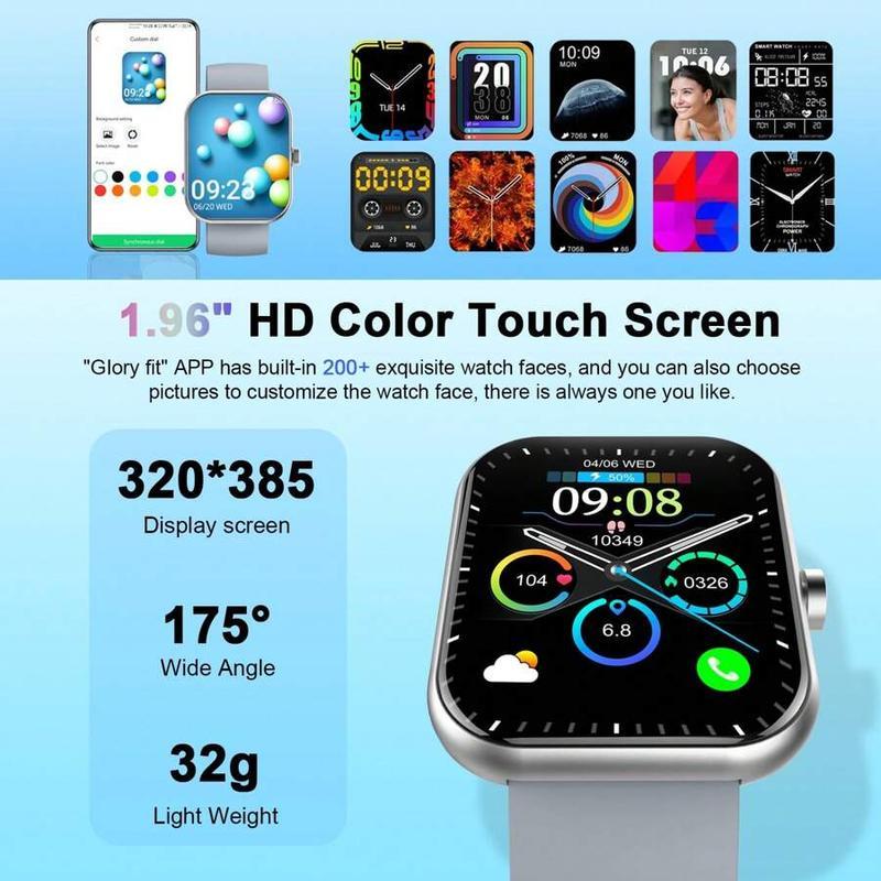 [Valentine's Day] Nerunsa 1.69'' Touchscreen Smartwatch with Fitness Tracker & Sleep Monitor for Men Women Android iOS Compatible Silicone Band Bluetooth Calls Wearable