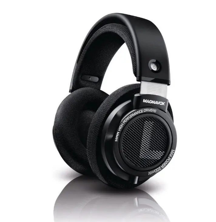 Magnavox HiFi Precision Wired Over-Ear Stereo High Quality Headphones with Mic, High Performance Drivers, Black - Hifi Music Headset, Audio Electronic Accessory for Music Setup, Productivity Tools