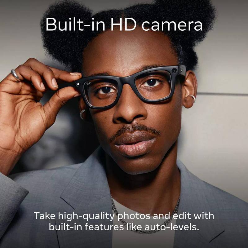 Ray-Ban Meta Wayfarer (Gen 1), Matte Black / Gradient Graphite Polarized, Standard