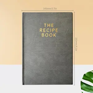 for 100 Recipes Blank Recipe Book | Hardcover Family Cookbook Journal, Paper Material, Uncoated Finish, Squared Ruling