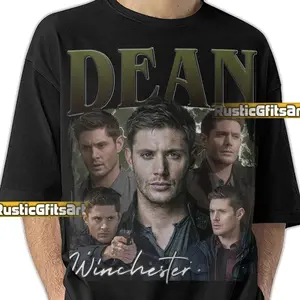 Dean Winchester Supernatural Vintage Bootleg Shirt – Jensen Ackles Fan Gift Graphic Tee, Custom T-Shirt, Sweatshirt, Hoodie LLB