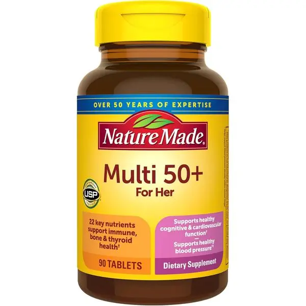 Nature Made Multivitamin for Women 50+ No Iron, 90 Tablets