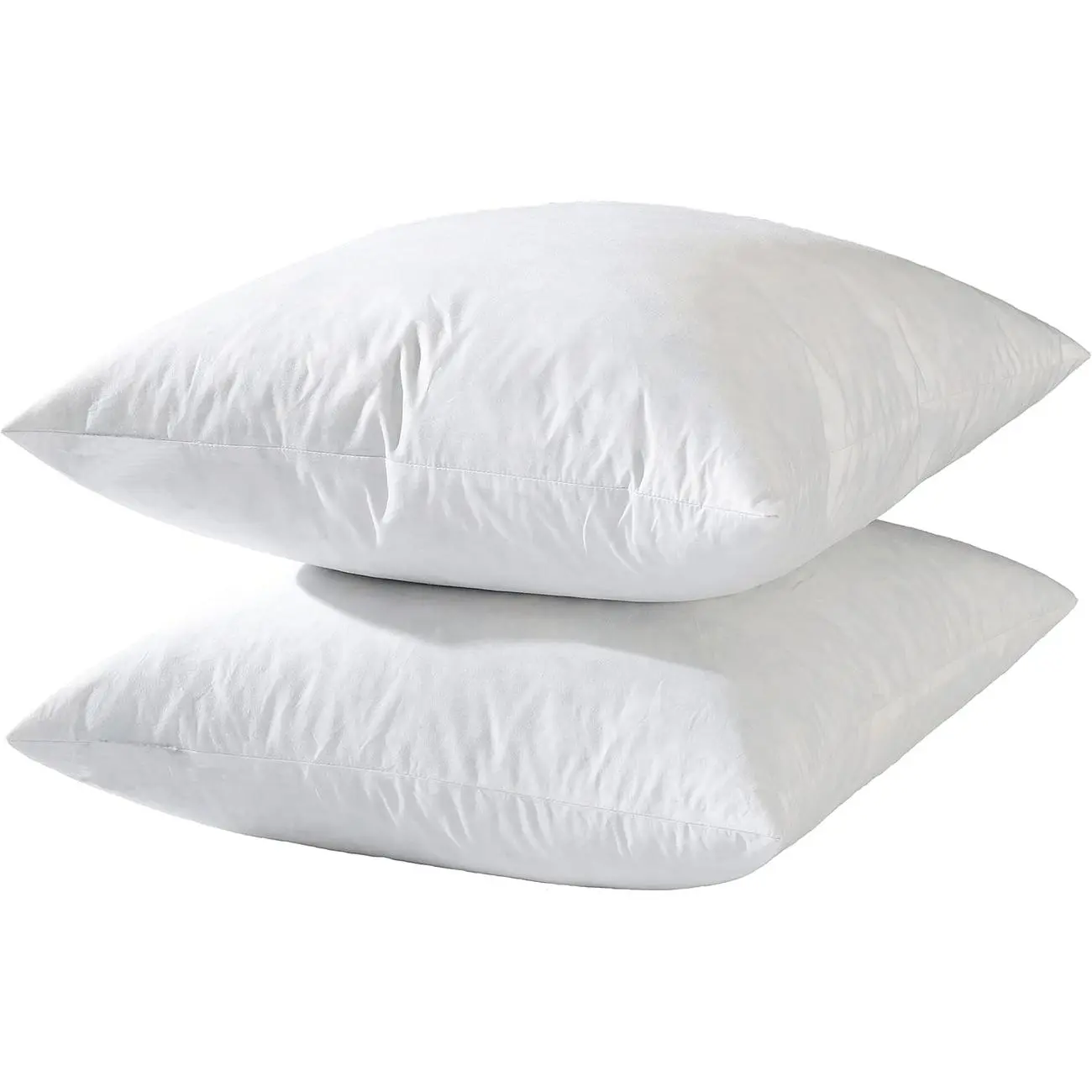 Euro Pillow Inserts - Feather and Down Fill - Cotton - 30x30 - Set of 2