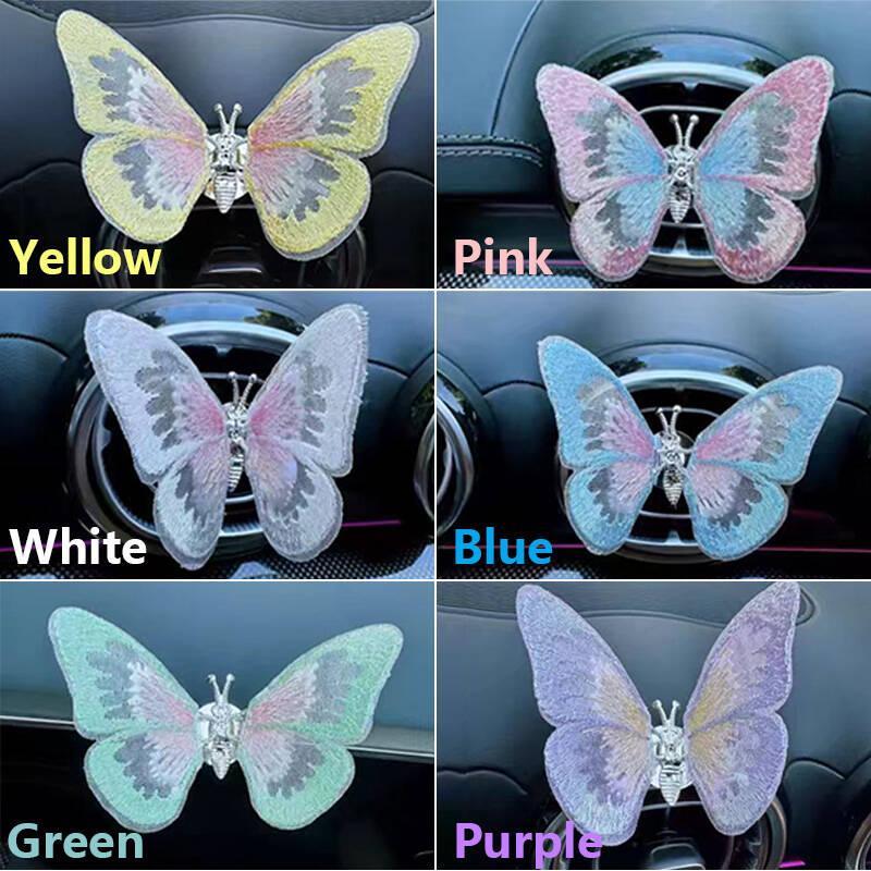 3D Metal Butterfly Car Decorations (Set of 6) | car Accessories for Interior Styling, Gift for friends, holiday decorations for bike – Universal Fit