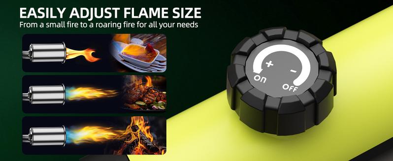 SEESE Powerful Propane Torch(Propane Tank Not Included),Outdoor Cooking Spray Gun Adjustable Flame, One-button Start Maximum Heat,Campfire Starter,Weeding, Snow Removal ,Excellent Gift and New Year with Mens