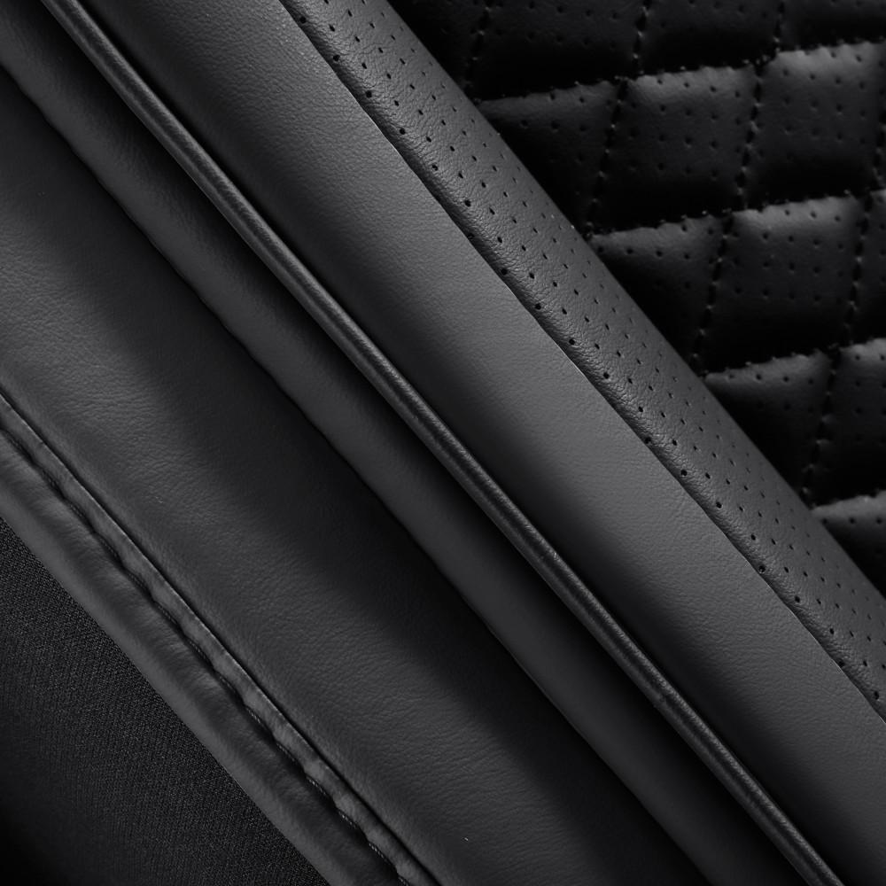 For Chevrolet Silverado GMC Sierra 1500/2500 HD/3500 HD Pickup Truck 2007-2025 Car Seat Covers, Soft Touch Premium Napa PU Leather Full Set Front Rear Seat Cushion Full Surround Design with Storage Bag, Breathable Non-Slip Waterproof Protector Pad Mat