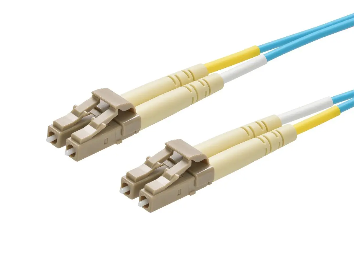 Monoprice 45880 4 m Multi Mode OM4 Fiber Optic Cable, LC-LC UL 2 mm 50-125 OFNR Duplex - Aqua