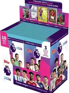 X 1 (ONE) 2026 Topps Premier League Soccer Debut Edition Booster BOX