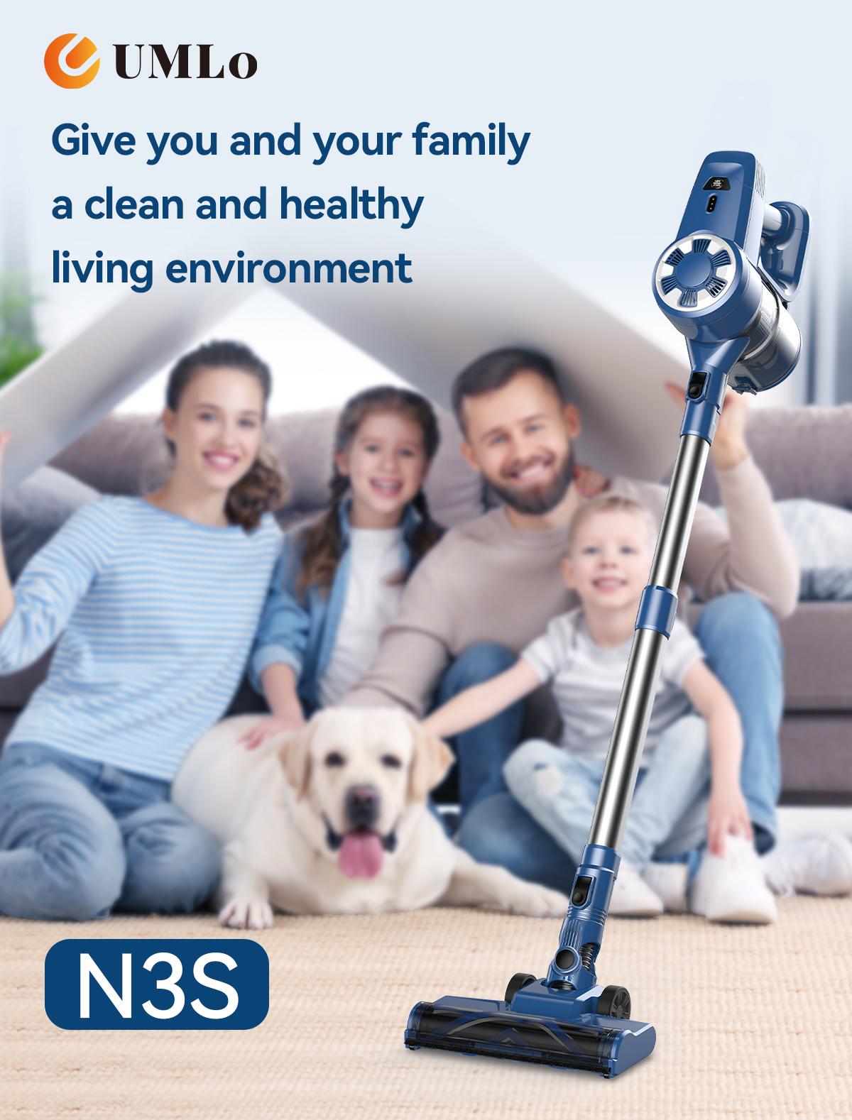 N3S Cordless Vacuum, Electric Floor Sweeper, Lightweight Powerful Suction Stick Canister Vacuum For Home Hardwood Floor Pet Hair Carpet Household