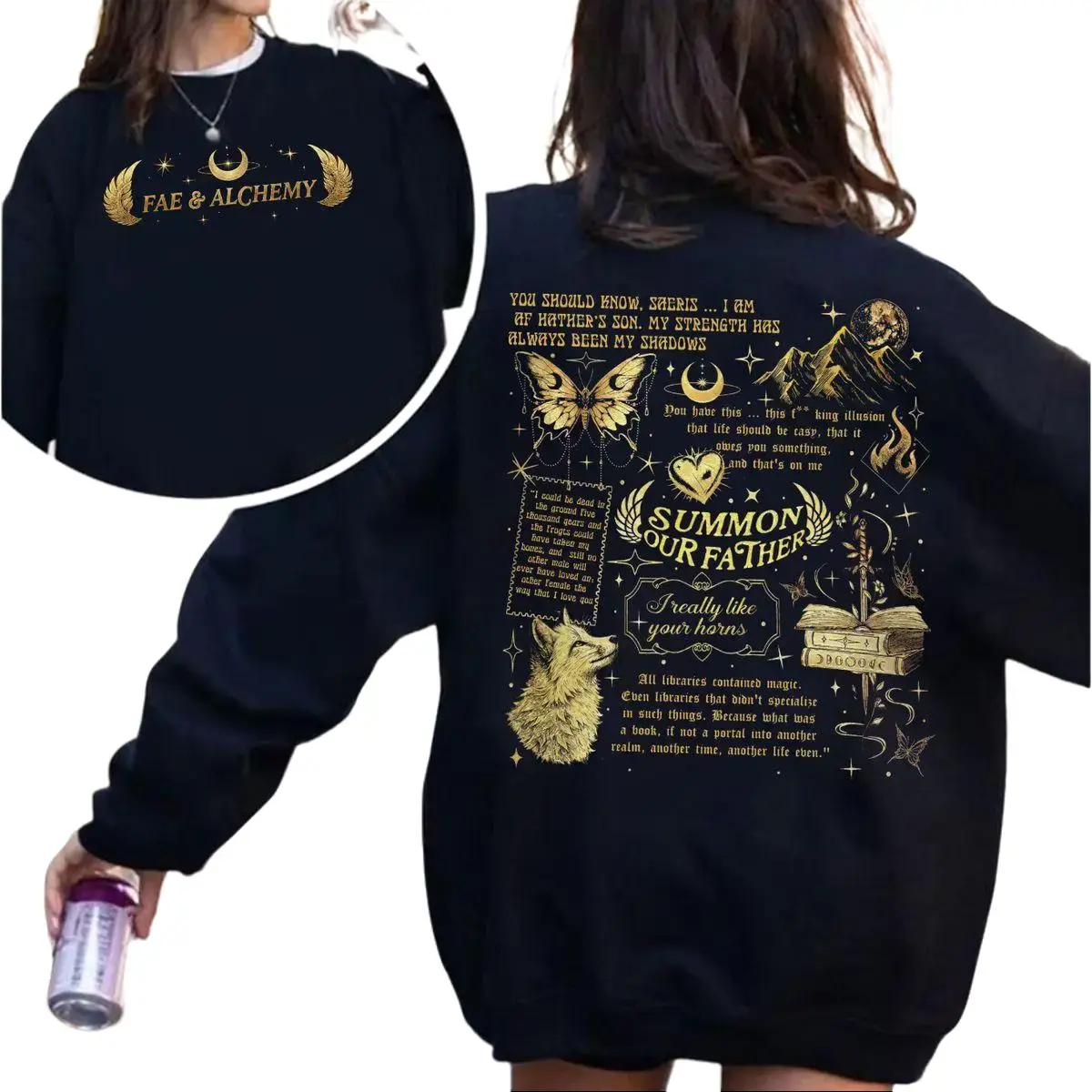 Quicksilver Kingfisher Sweatshirt, Fae & Alchemy Book Tshirt For Fan, Saeris Fane Brimstone Tee, Gift For Book Lover, Unisex Sweater Pullover Tee