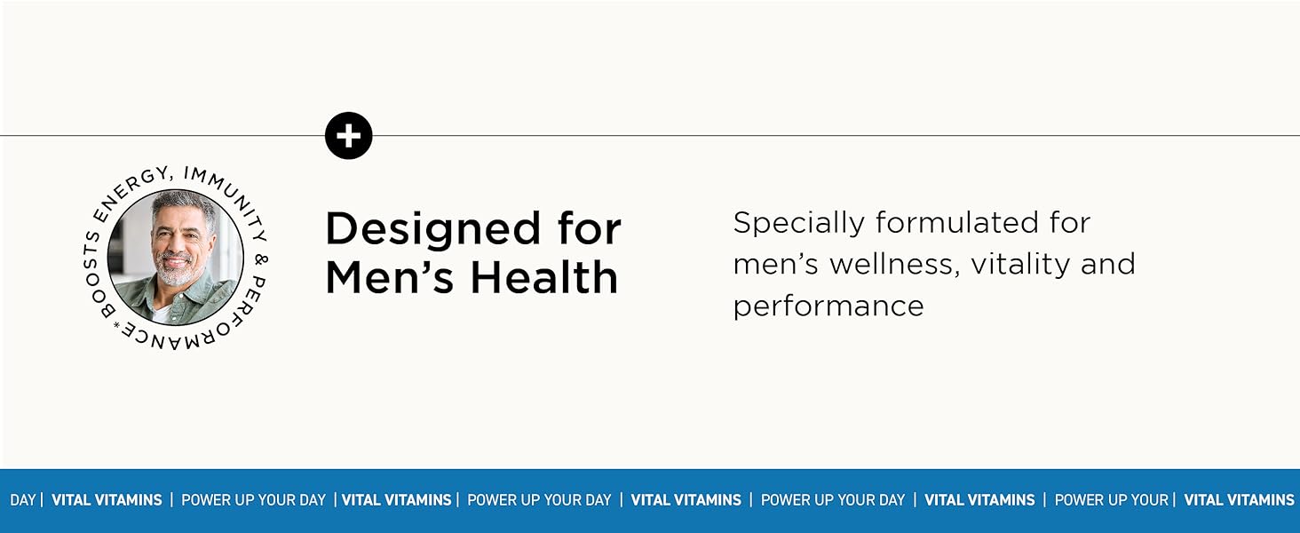 Men’s Multivitamin Performance Blend - with Maca Root, Essential Amino Acids, Ginseng & Saw Palmetto - Daily Energy, Stamina, & Performance Support - 60 Capsules