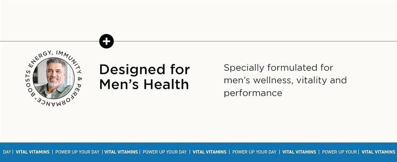 Men’s Multivitamin Performance Blend - with Maca Root, Essential Amino Acids, Ginseng & Saw Palmetto - Daily Energy, Stamina, & Performance Support - 60 Capsules