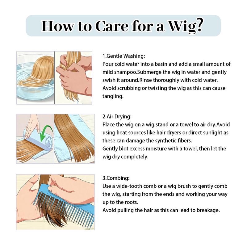 Ua Hair Glueless Synthetic layered cut 9x7 Lace Front Wig Wear And Go Pre Plucked Pre Cut Straight Wig Vivid Self Growing Clean Hairline with Tiny Knots Heat Resistant Premium Fiber