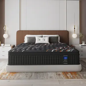 MRH 12" Twin Full Queen King Size Mattress in a Box Hybrid Spring Memory Foam, Medium Firm Ergonomic Mattress