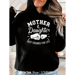 Long Sleeve Hoodies for Mom and Daughter – Best Friends for Life Matching Tops