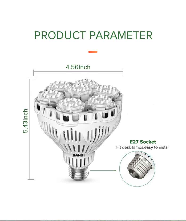 Sansi 40W Full Spectrum Grow Light, with Optical Lens and High PPF,with 5-Level Dimmable, Auto On Off 4 8 12 Hrs Timer for Seeding and Growing energy efficient Sansi 40W Full Spectrum Grow Light, with Optical Lens and High PPF,with 5-Level Dimmable, Auto On Off 4 8 12 Hrs Timer for Seeding and Growing energy efficient