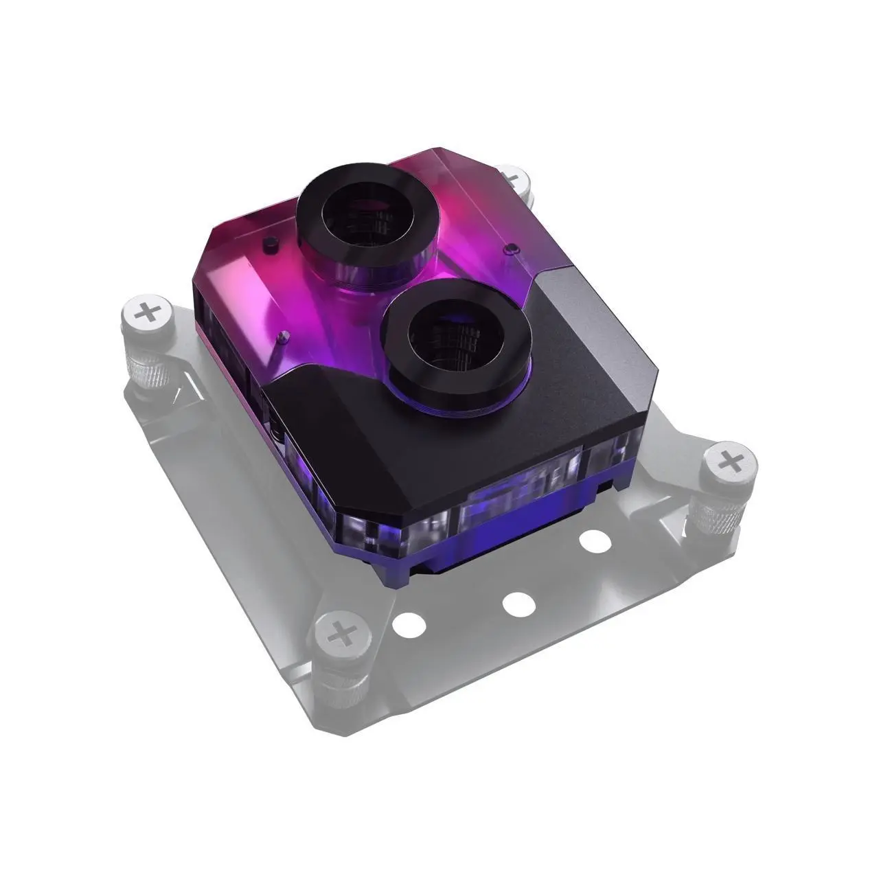 Phanteks Glacier EZ-Fit 450CPU, Copper CPU Water Block, Intel 1700 & AMD AM5 compatible, Integrated 16mm EZ-Fit Fitting, RGB, Black