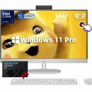 HP All-in-One Desktop Computer • 27" FHD Touchscreen • Intel 12-Core Ultra 7 155U • True Vision Camera • Wi-Fi 6 • Win 11 Pro