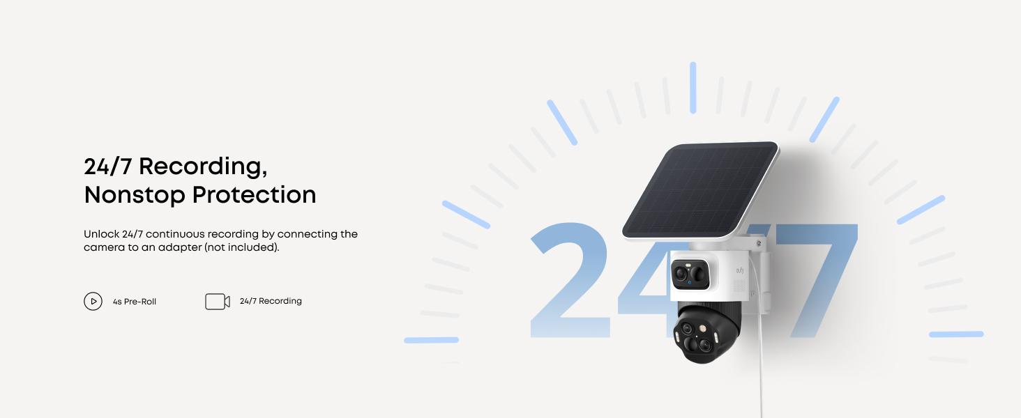 eufy Security eufyCam S4（2-Cam Kit with Homebase S380）, Solar Security Camera Wireless Outdoor, Triple Lens Bullet-PTZ Cam, 4K UHD, 360° Pan and Tilt, Auto Track, 8× Hybrid Zoom, Color Night Vision, HomeBase S380 Compatible