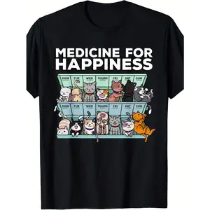 Cottagecore Goth Kawaii Anime Cat Gifts Cat T-Shirt Selected pure cotton interesting design DIY short sleeve t-shirt for men, soft and breathable, suitable for all seasons, comfortable, casual and sports, Halloween and Christmas gifts