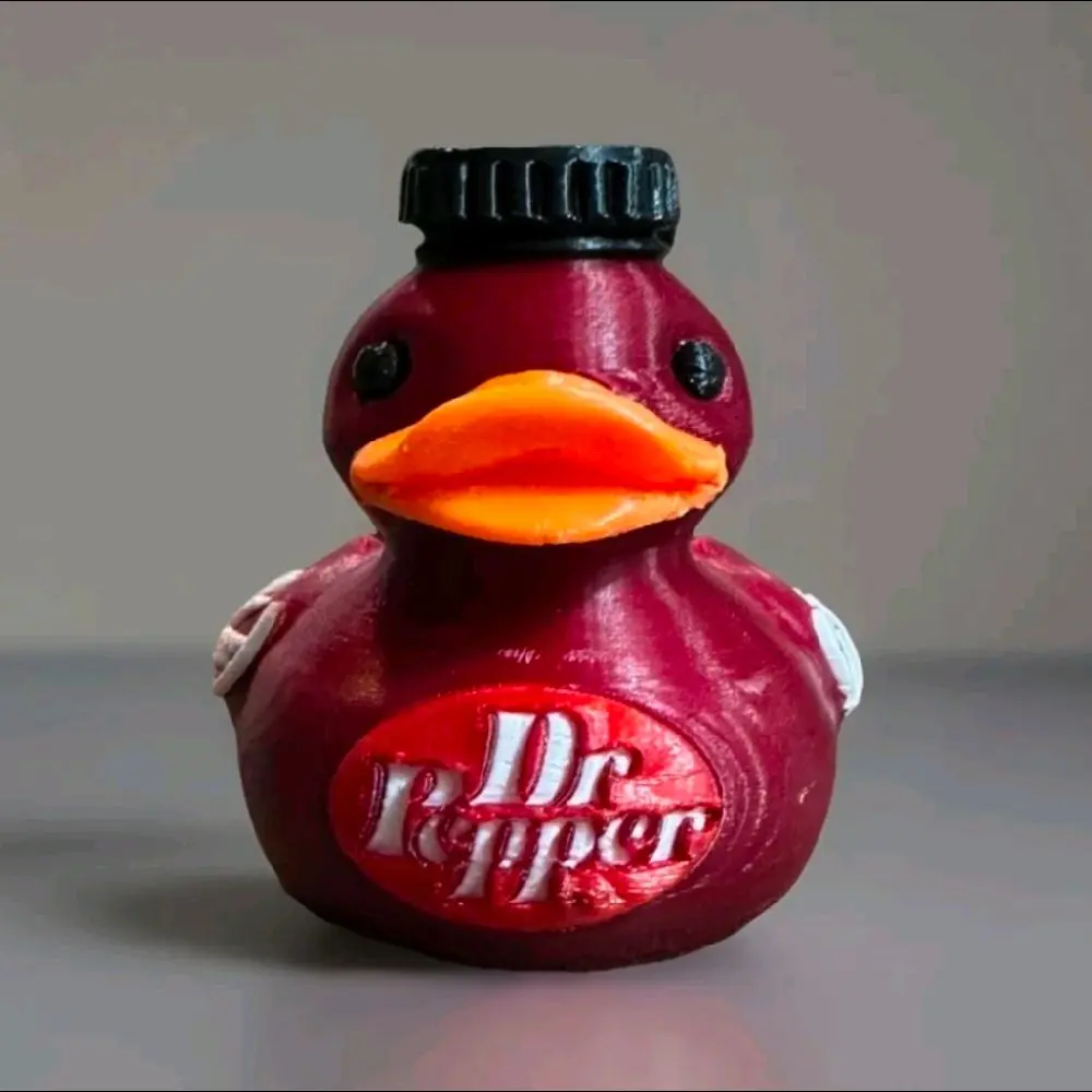Vintage Dr. Pepper 3D-Printed Duck Figurine - Collectible Figure Ornament, Decorative Statue Decorations with Unique Shape, New