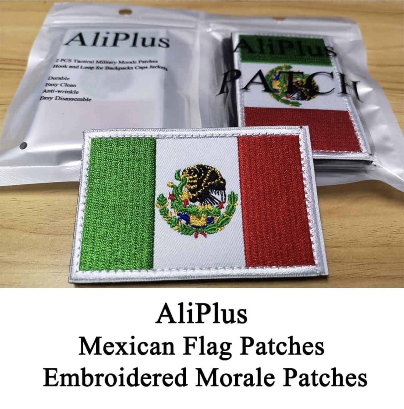 2/4pcs Mexican Flag Embroidered Patches - Vibrant Green, White & Red Design with Eagle & Serpent Coat of Arms - Iron-On Decor for Backpacks, Hats, and Clothing