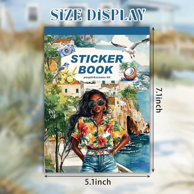 326 PCS 40 Sheets Melanin Black Girl Sticker Book – Afro-Aesthetic Planner Stickers with Washi Tape for Journals, Scrapbooking, Planners & DIY Crafts, TikTokShopJumpstartSale