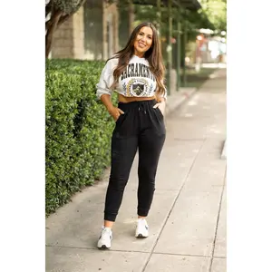 Braelyn - Black Fleece Jogger