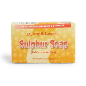 Lanman & Kemp Sulphur Bar Soap 3.3 oz - Traditional Mineral-Based Cleansing Soap with Rich Lather for Deep Clean & Refreshed Skin
