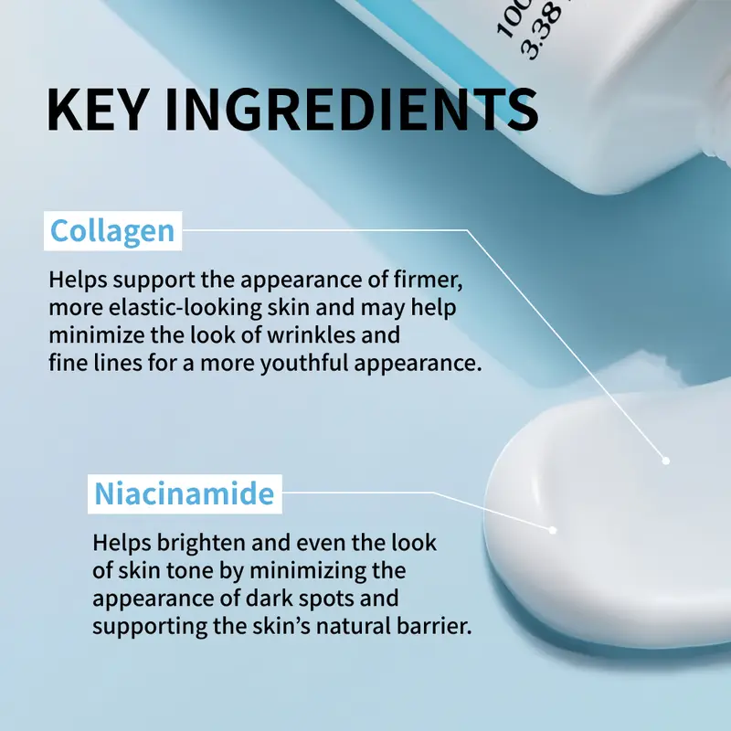 NIDA Youthful Formula Ultimate Moisturizing Cream (100mL) / Collagen, Niacinamide, Centella Asiatica, Hyaluronic Acid / Wrinkles, Dark Spots, Skincare Hydrating Daily Moisturizer Moisture Hydrate 2