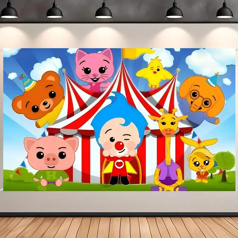 2025 New Plim Plim Birthday Party Backdrop For Photography Background Birthday Decor