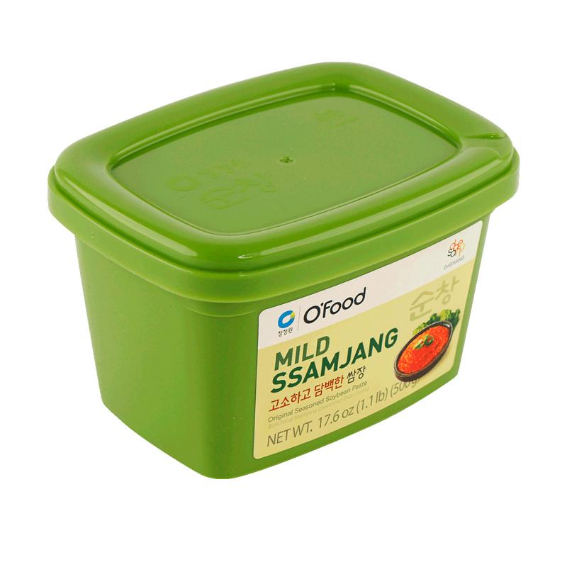 Chung Jung One O'Food Ssamjang, Korean Mild Seasoned Soybean Paste Sauce, Perfect for Rice, Noodles, Fresh Vegetables and Meat, Savory and Flavorful (1.1lb)