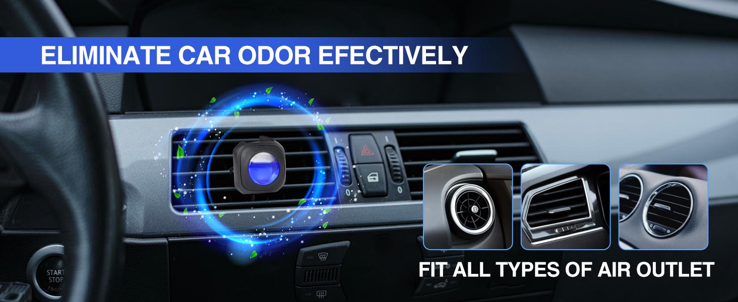 S ZEVO Car Air Freshener - Long Lasting 30 Day Fragrance Life with 6 Vent Clips for Up to 180 Days Freshness