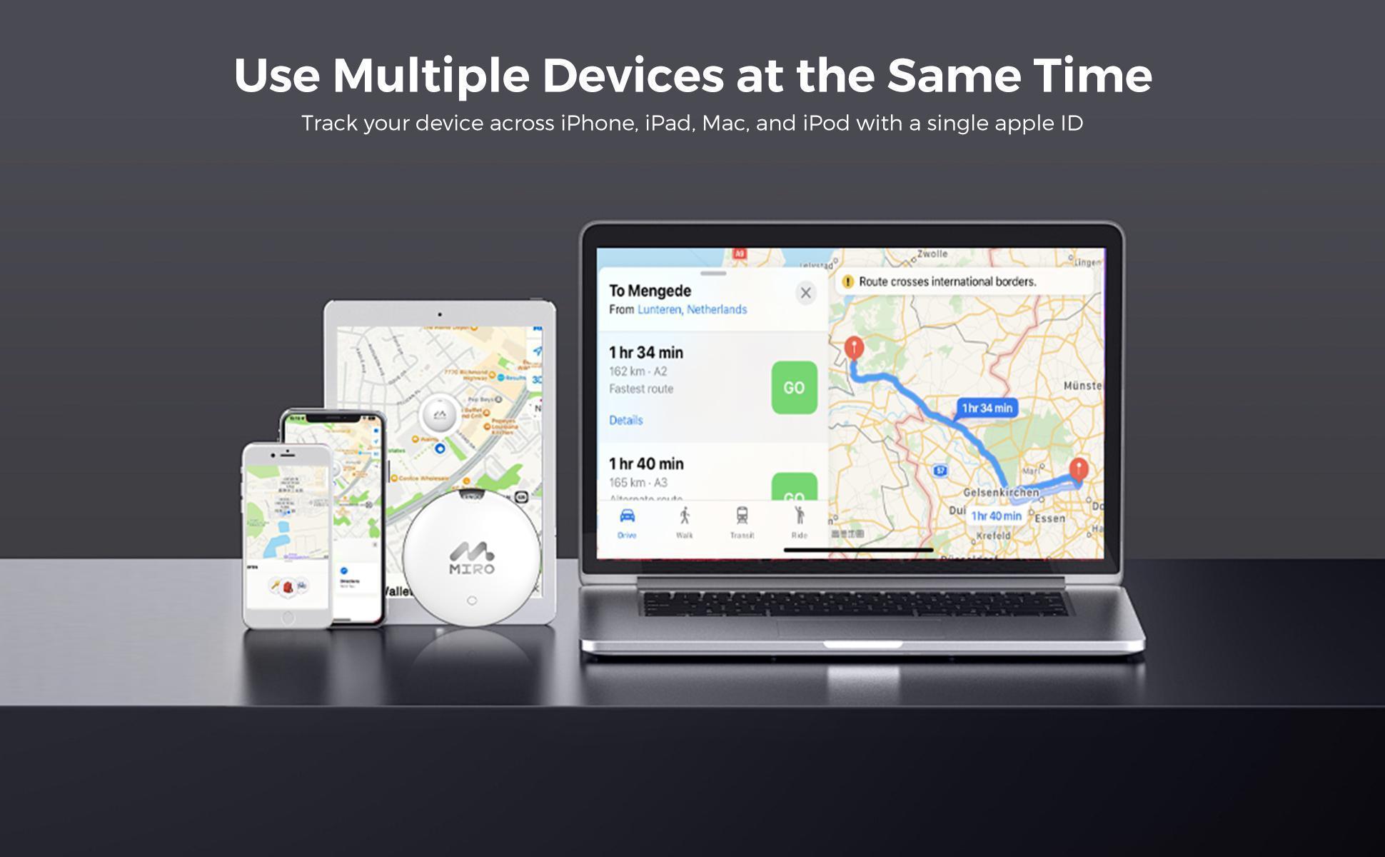 【T1R】Miro Smart Bluetooth Tracker–Compatible with Apple Find My (iOS Only), Backpack, Wallet, Suitcase, IP6 Waterproof – Travel, Daily Use, Outdoor Adventures, Stress-Free Tracking, Perfect Gift for Travelers, Parents & Home Essentials