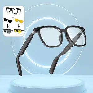 PIXNMO Smart Glasses, Anti-eyestrain Eyewearwith Wireless Audio & Hands-free Calls, EyewearGlasses, Eye Glasses, Anti-blue Light SmartGlasses Compatible with i0S &Android, Gift