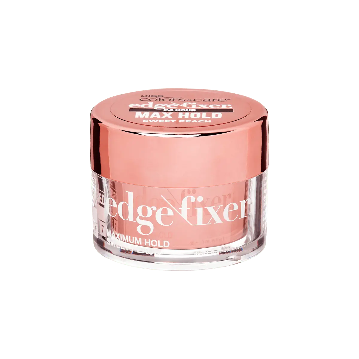 Kiss Colors & Care Edge Fixer Gel | Sweet Peach | Edge Control, Baby Hair Gel, Maximum Hold, Travel Friendly, 30 ml, Hair Care