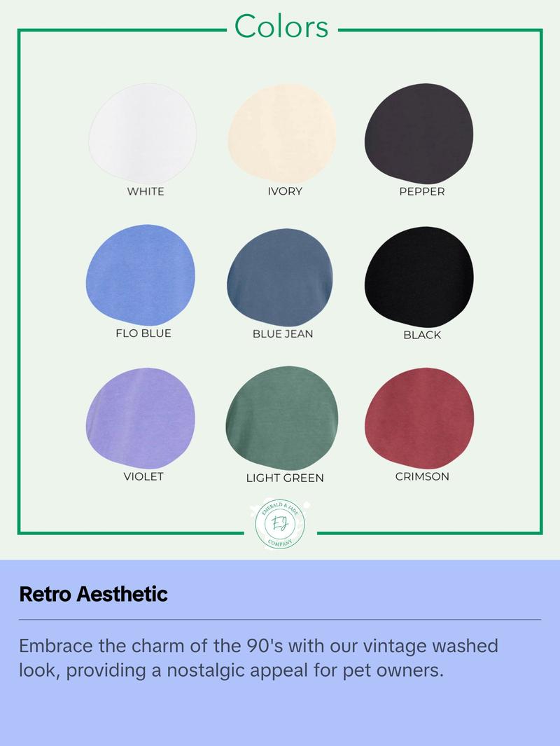 Custom Vintage Washed Dog Shirt, Retro Collage Shirt, Custom Pet Shirt, Retro 90's Custom Shirt,