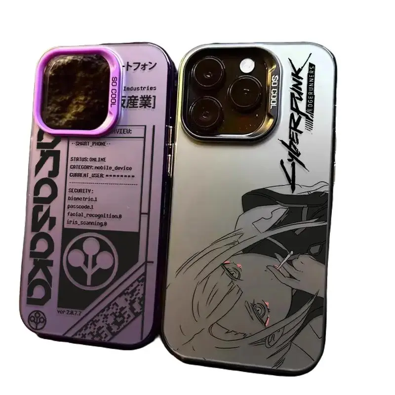 C-Cyberpunks Edgerunners Case for phone cases iphone 16 case iphone 15 pro max case iphone 13 case screen protector Cover Protective iphone  16  case Cyberpunk Logo Anti-Drop Phone Case Smartphone Cellphone Protection Durable Casing