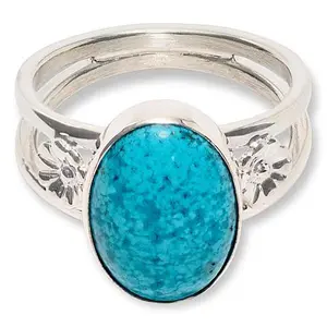 Mine Finds by Jay King Sterling Silver Kingman Turquoise Oval Ring