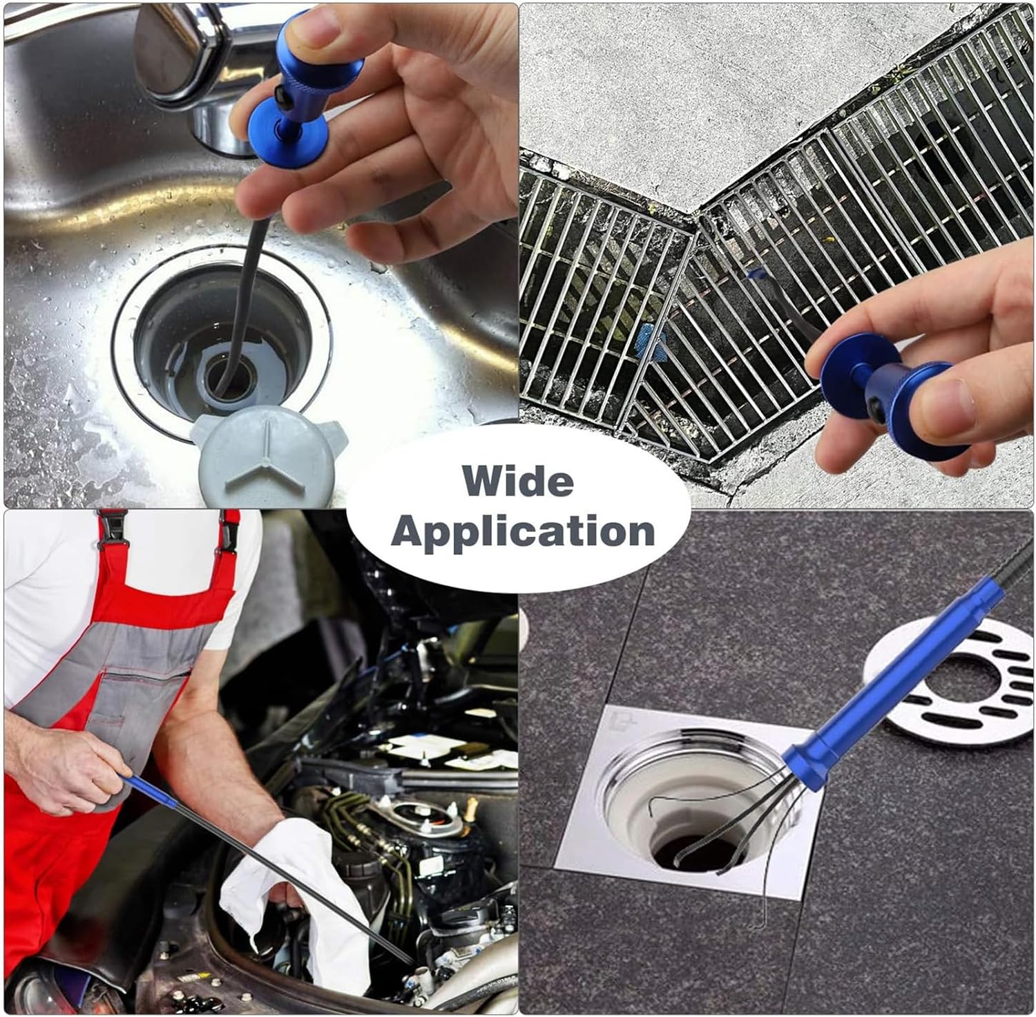 Housolution Grabber Tool Magnetic Four-claw Picker Bendable Hose Reacher Pickup Sweeper with LED Lights Flexible Long Handy Reaching Assist Tool for Litter Pick/Home Sink/Drain Grabber Reacher Tool