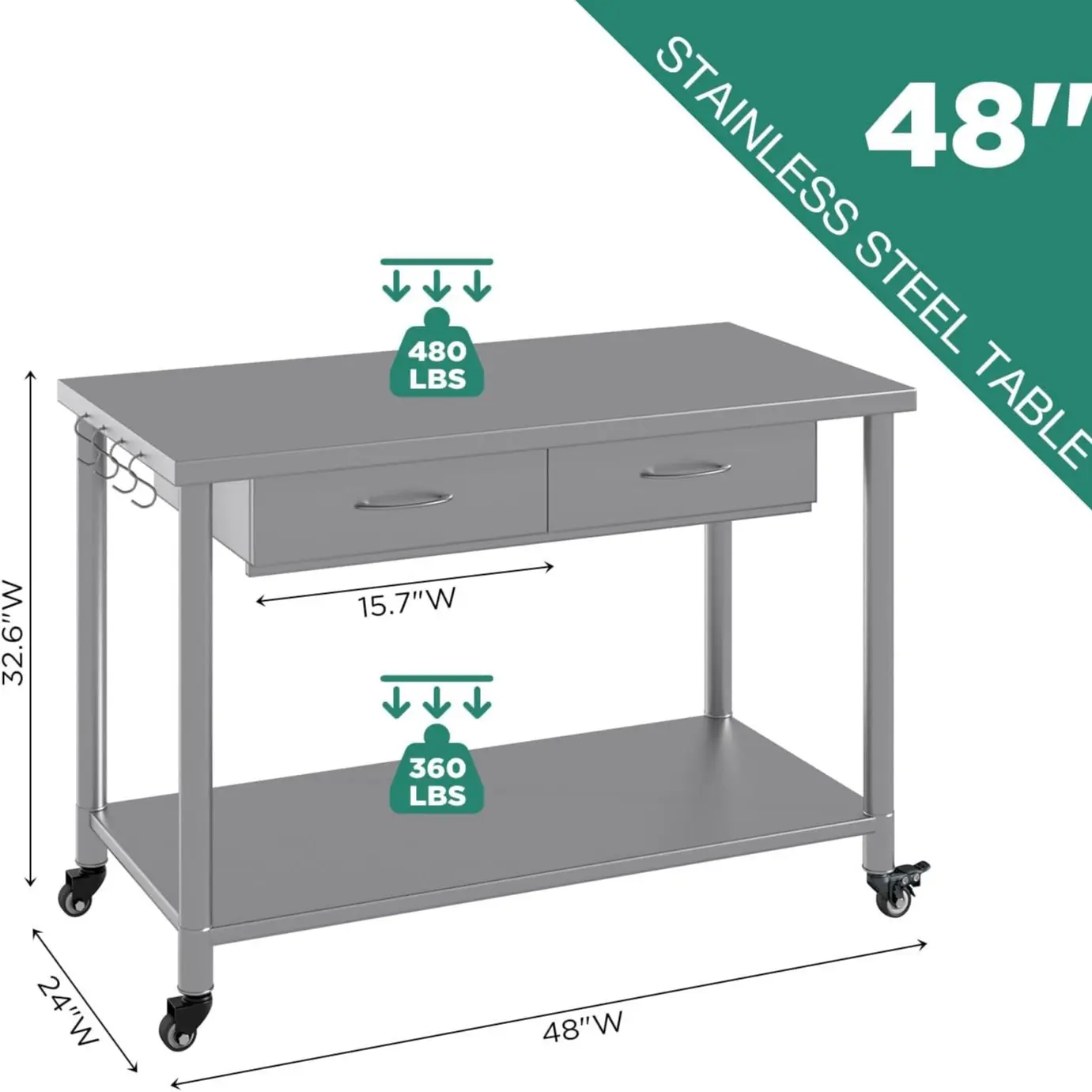 48"x24"x32.6"with Drawers