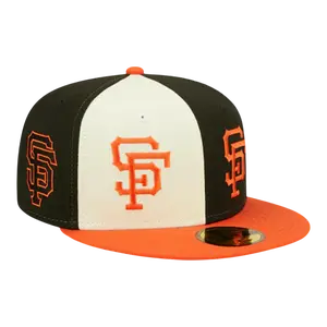 New Era 59Fifty MLB San Francisco Giants Logo Pinwheel Fitted Hat Multi/Orange