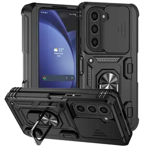 Samsung Galaxy Z Fold 6 / 5 / 4 Case with Slide Camera Cover | Shockproof Protective Phone Case | Lens Protection Slim Cover for Samsung Z Fold Series