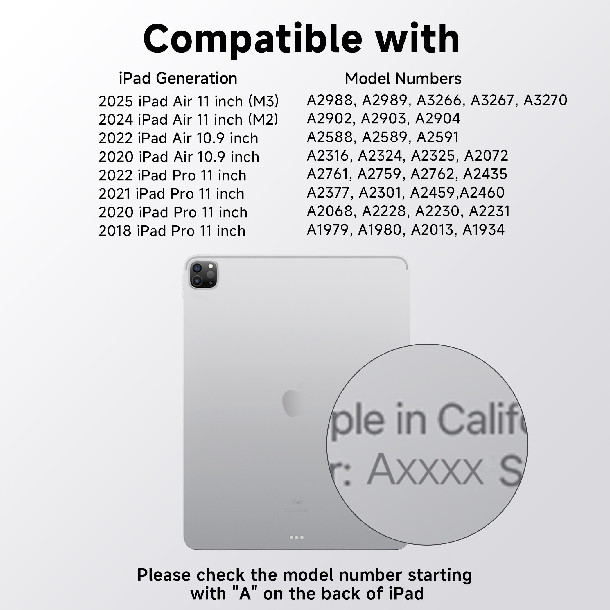 2026 iPad Magic KeyboardCase for (M3/M2, 2025/2024) & Air 5th/4th Gen – 360° Rotating Multi-Touch Trackpad, Type-C Charging, RGB Backlit Keyboard, Transparent Back with Pencil Holder Covers Wireless