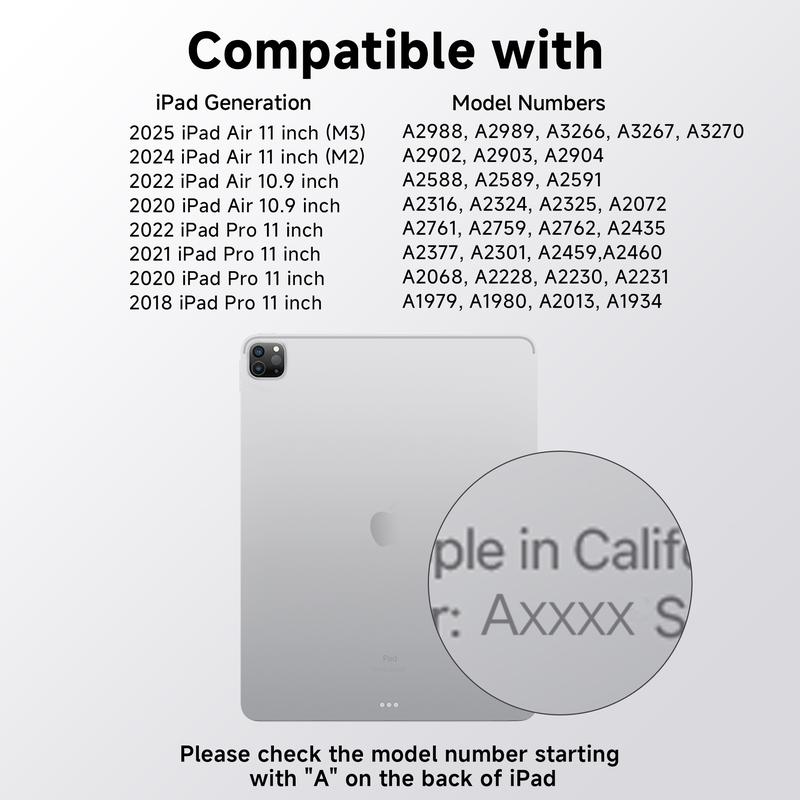 2026 iPad Magic KeyboardCase for (M3/M2, 2025/2024) & Air 5th/4th Gen – 360° Rotating Multi-Touch Trackpad, Type-C Charging, RGB Backlit Keyboard, Transparent Back with Pencil Holder Covers Wireless